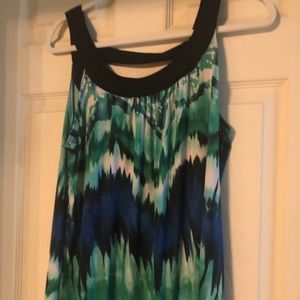 Colorful silky tank top